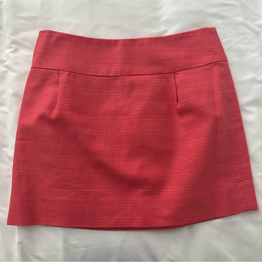 Textured jcrew coral skirt